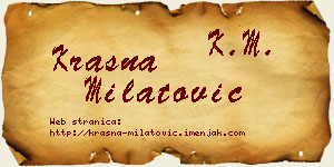 Krasna Milatović vizit kartica